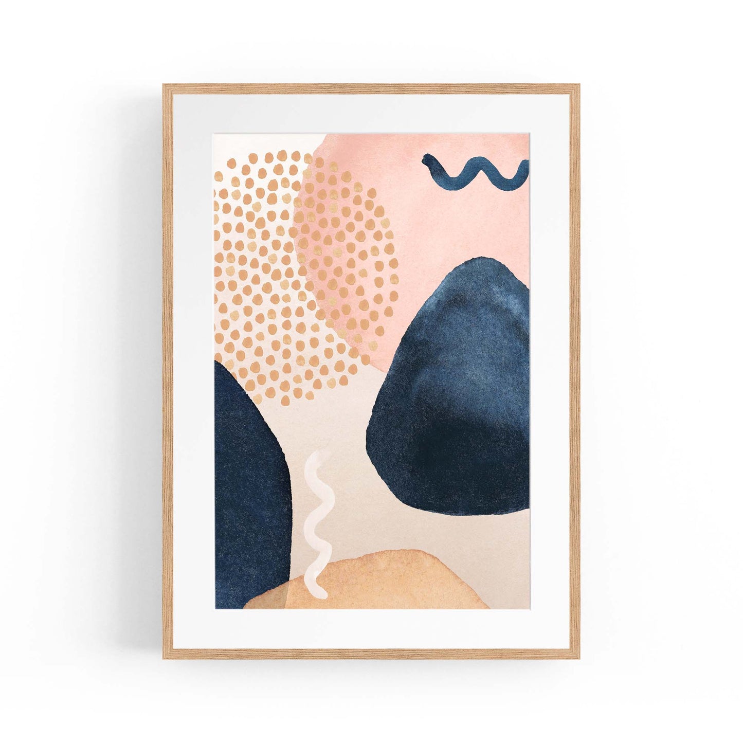 Abstract Modern Watercolour Shapes Painting Wall Art #8 - The Affordable Art Company