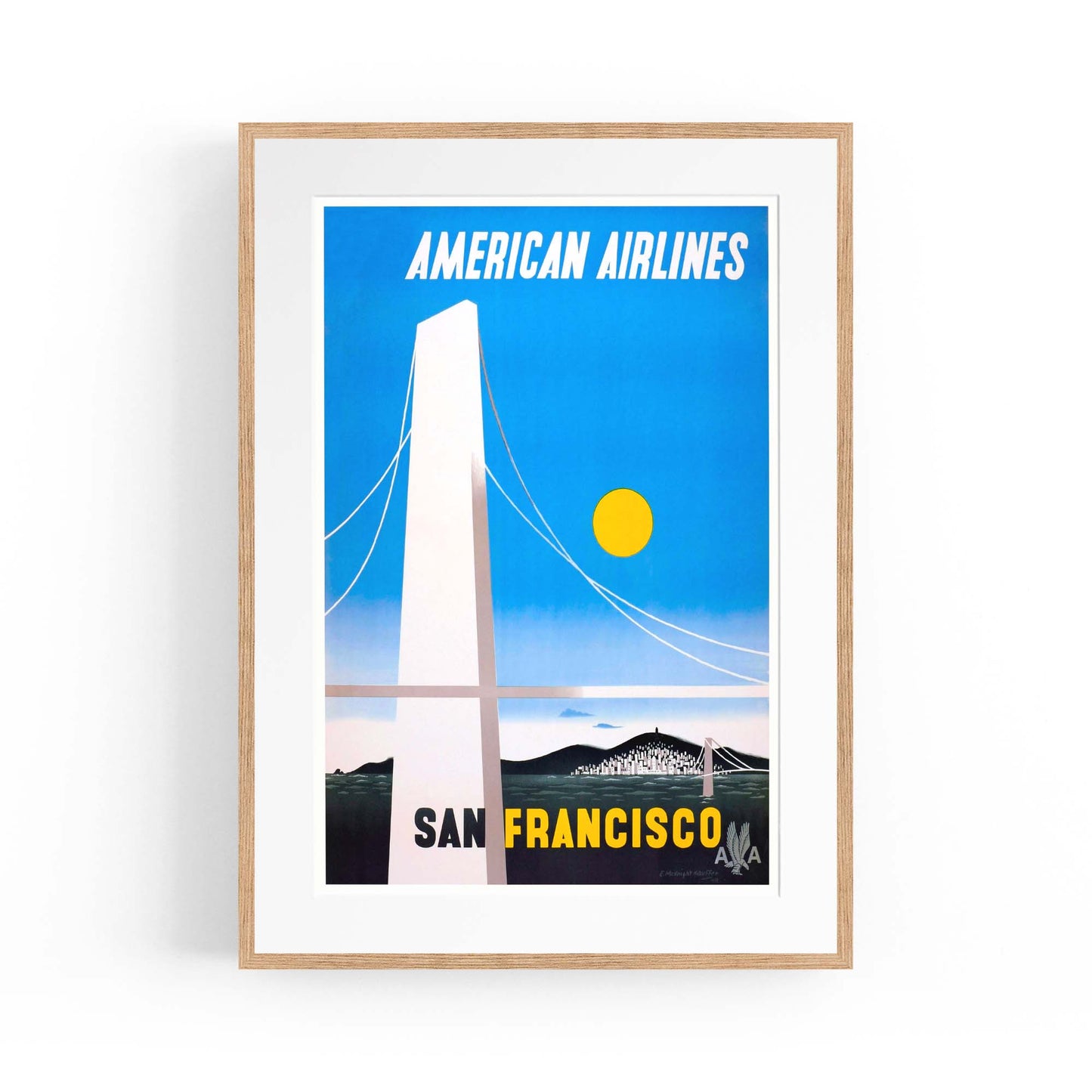 American Airlines - San Francisco Vintage Wall Art - The Affordable Art Company