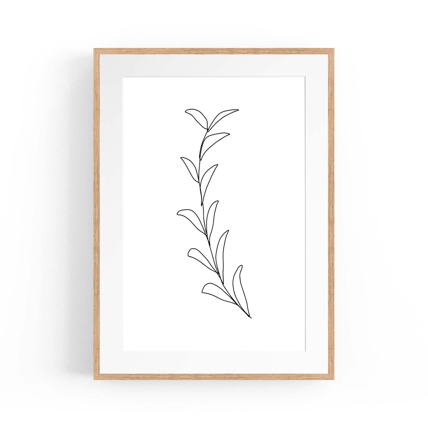 Minimal Floral Drawing Flower Abstract Wall Art #44 - The Affordable Art Company