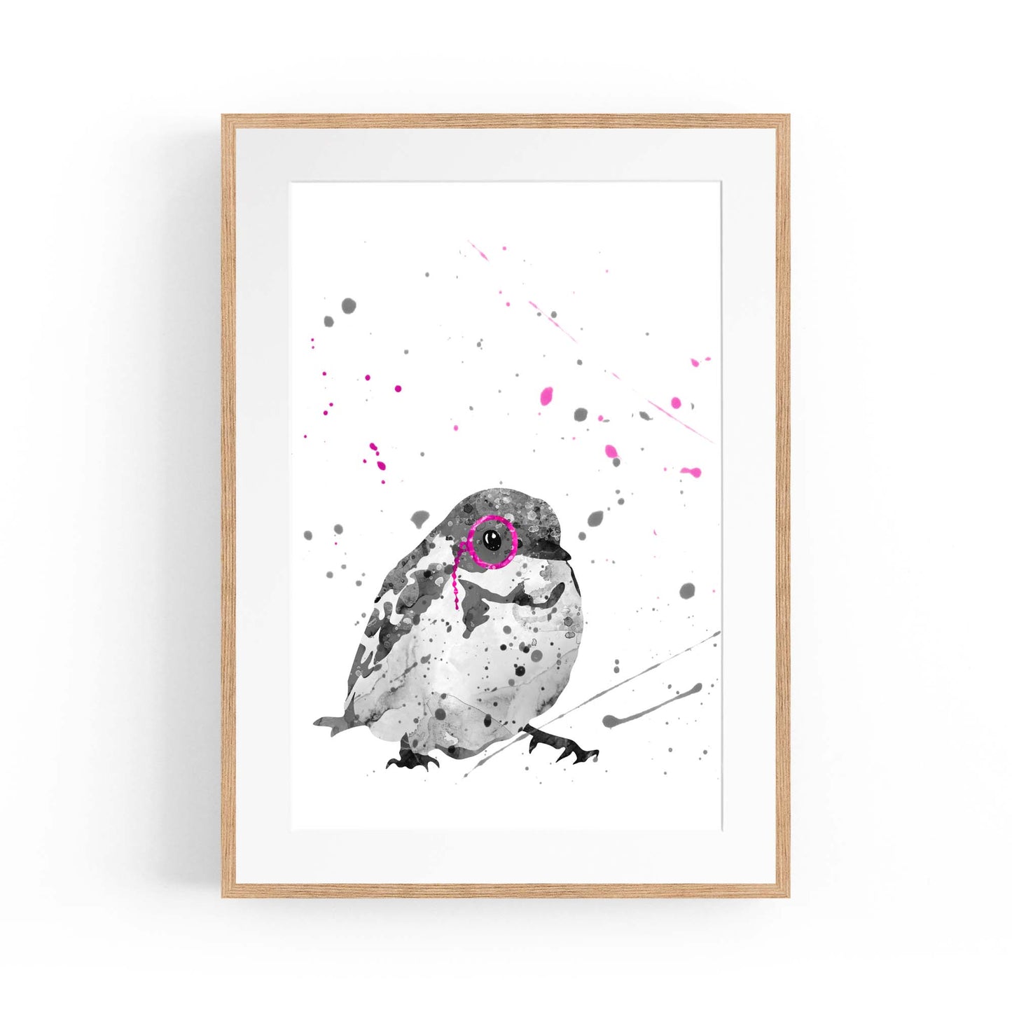 Bird with Glasses Nusery Animal Wall Art - The Affordable Art Company
