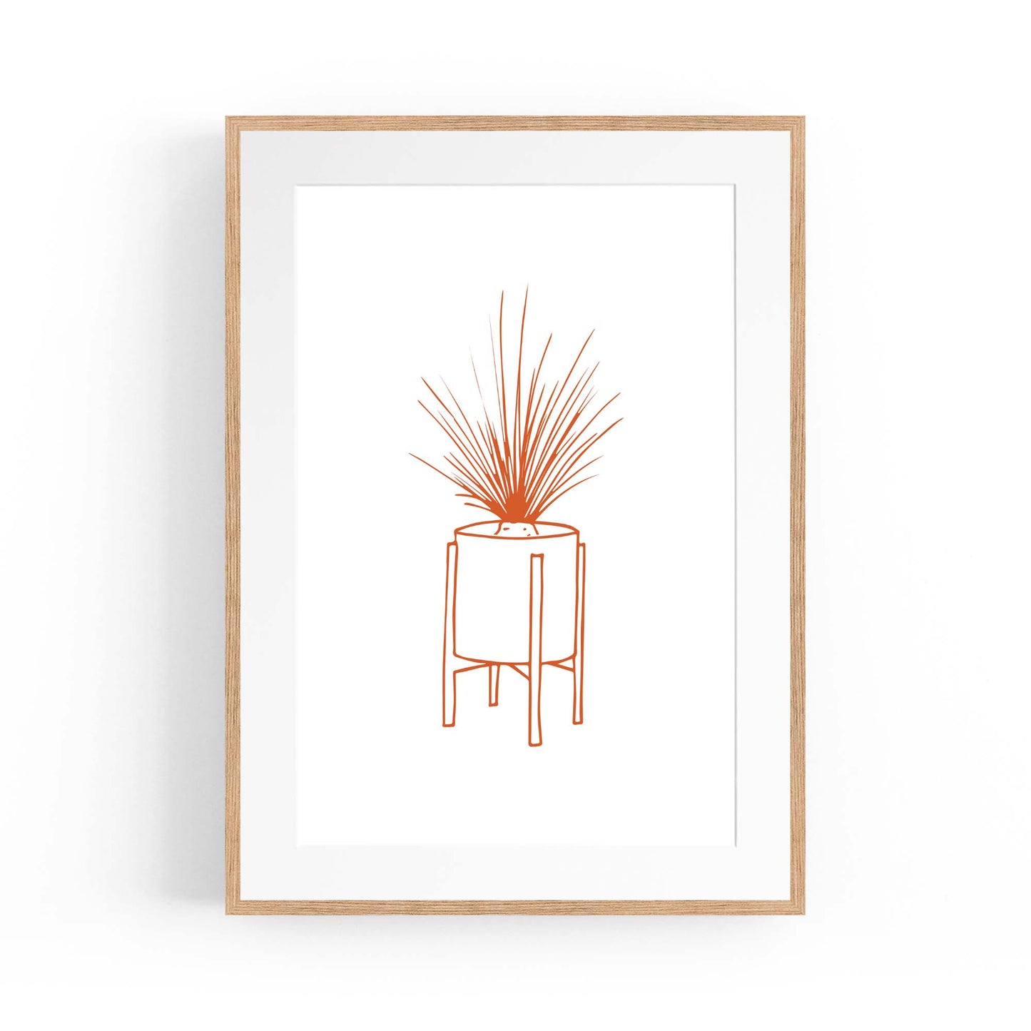 Abstract House Plant Minimal Living Room Wall Art #27 - The Affordable Art Company