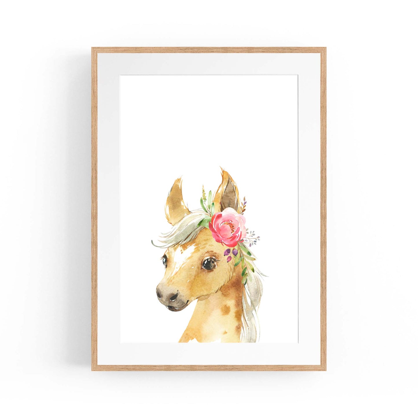 Cute Baby Horse Nursery Animal Gift Wall Art - The Affordable Art Company
