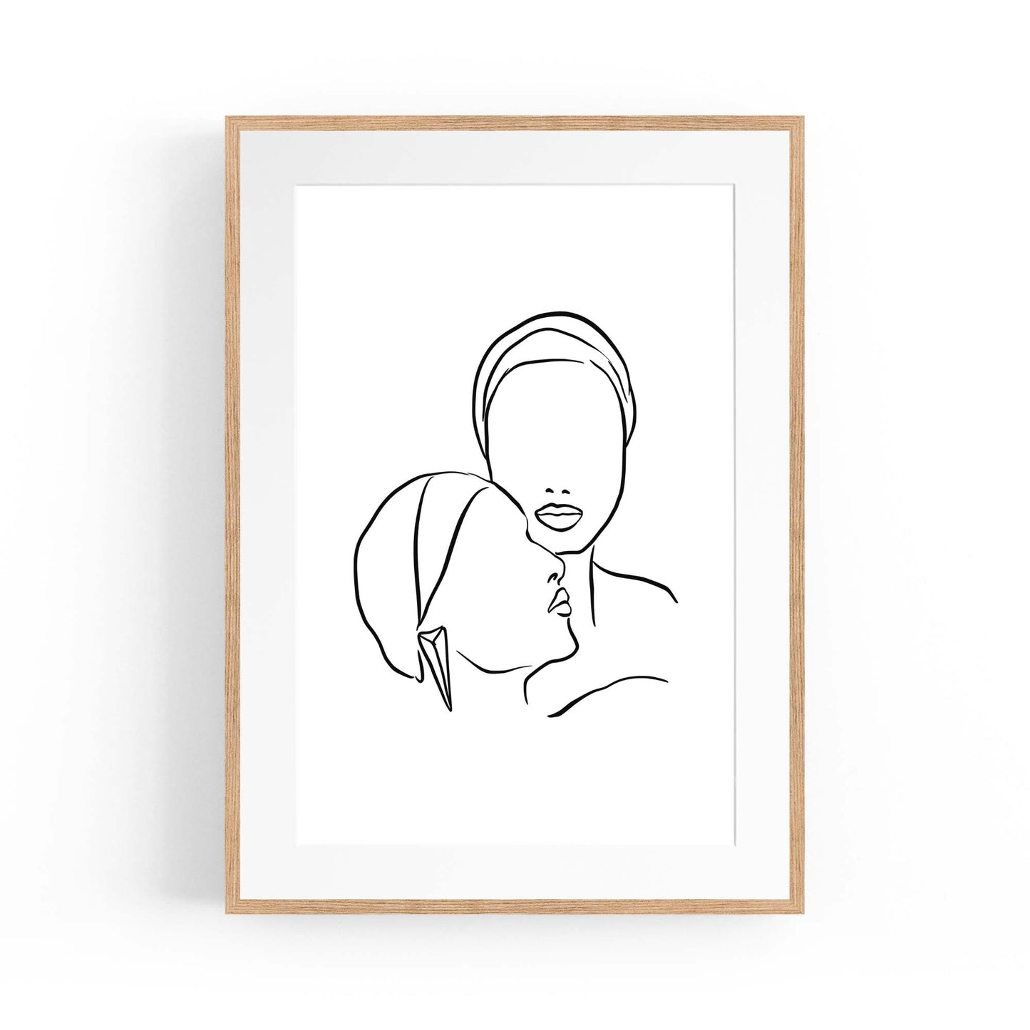 Comfort Female Line Bedroom Minimal Wall Art - The Affordable Art Company