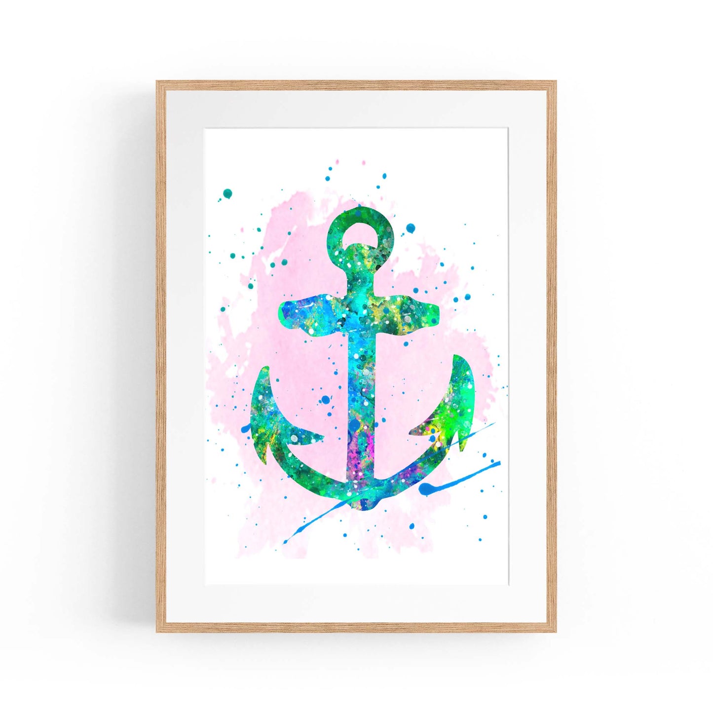 Anchor Painting Nautical Coastal Bathroom Wall Art #3 - The Affordable Art Company