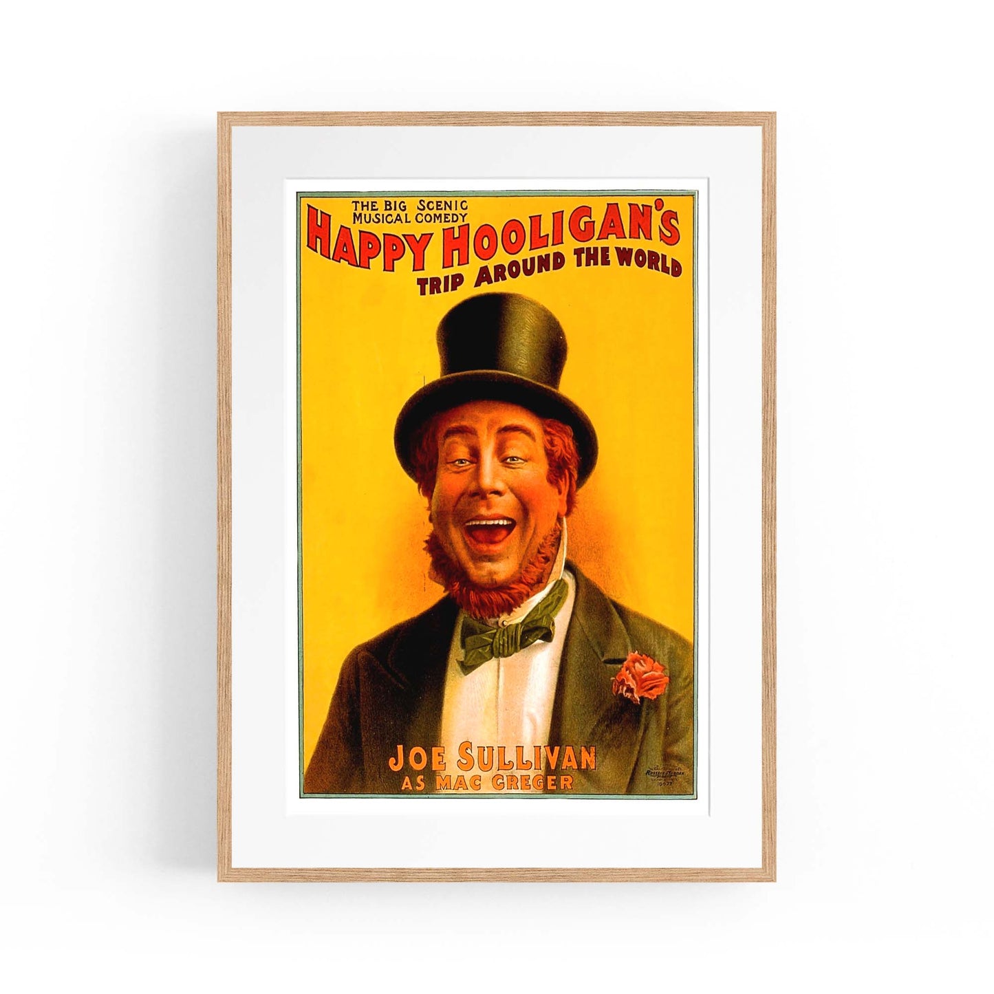 Happy Hooligan Irish Vintage Bar Advert Wall Art - The Affordable Art Company