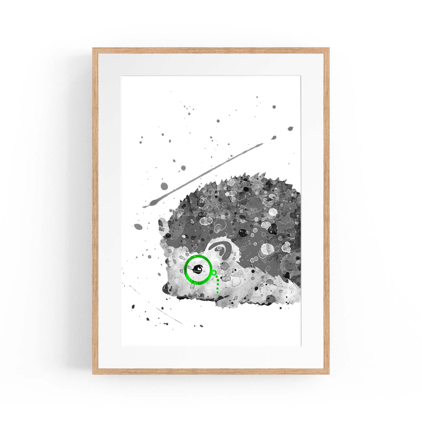 Hedgehog with Glasses Cute Nursery Wall Art - The Affordable Art Company