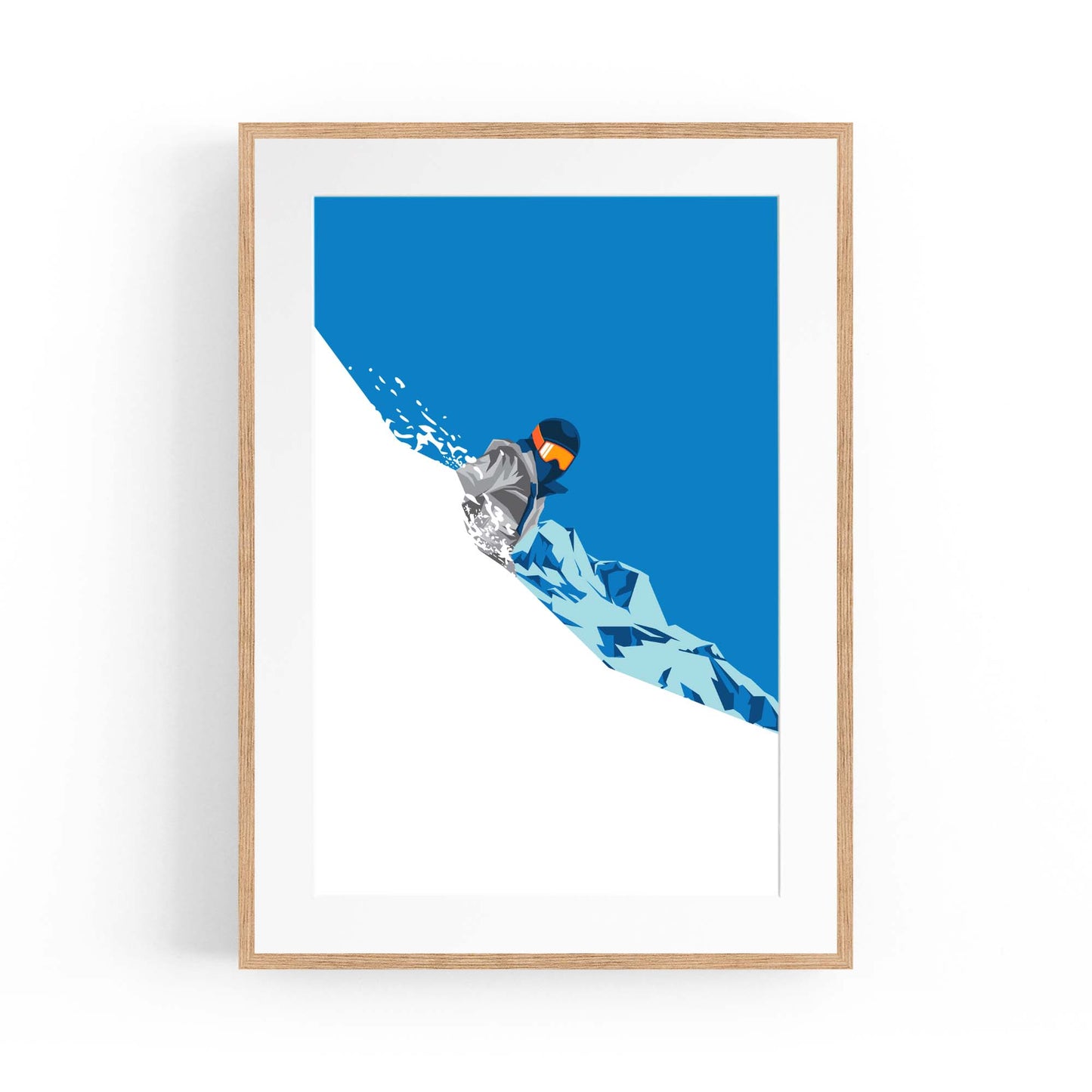 Retro Ski Winter Vintage Snow Cabin Wall Art #3 - The Affordable Art Company