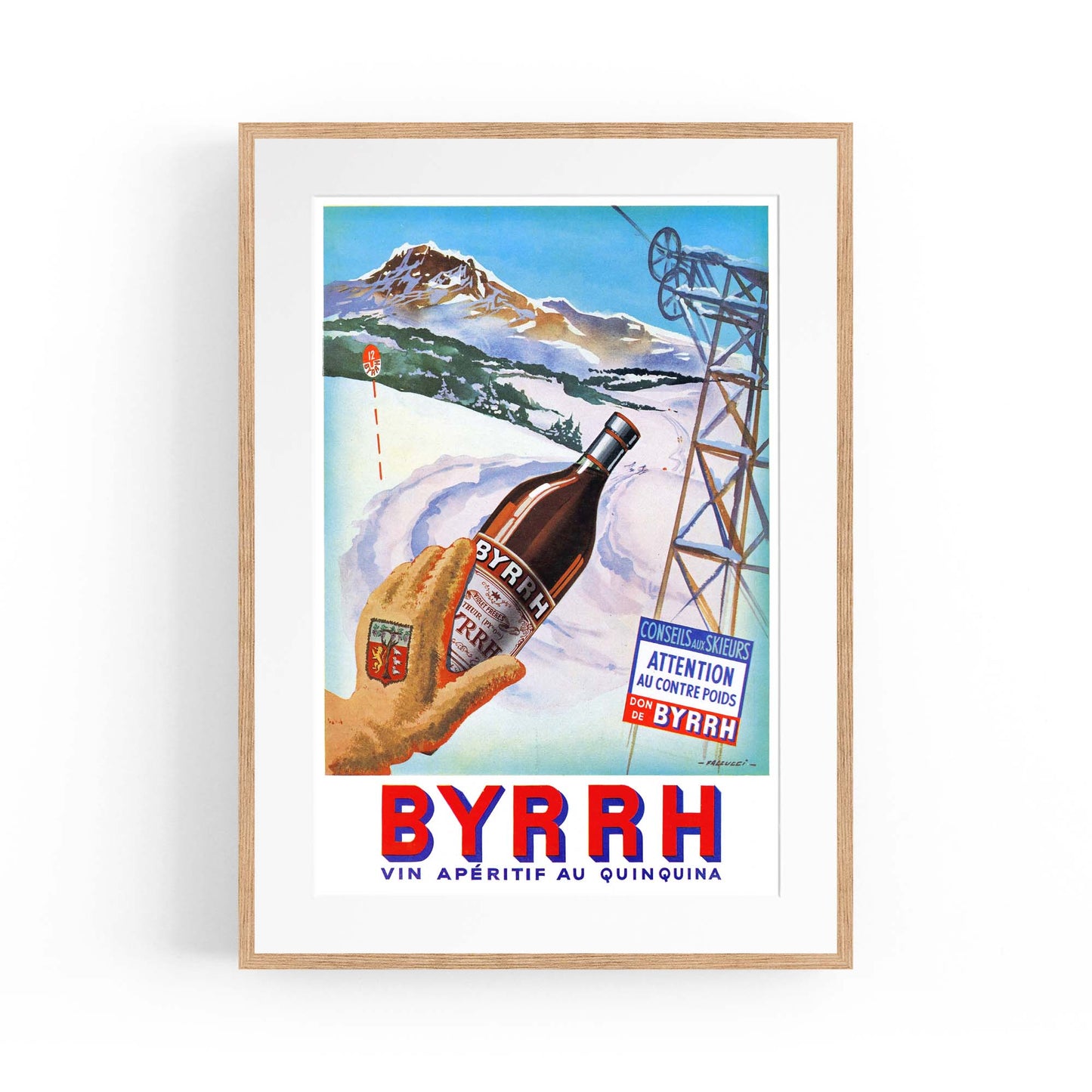 Winter Byrrh Vintage Drinks Advert Wall Art - The Affordable Art Company
