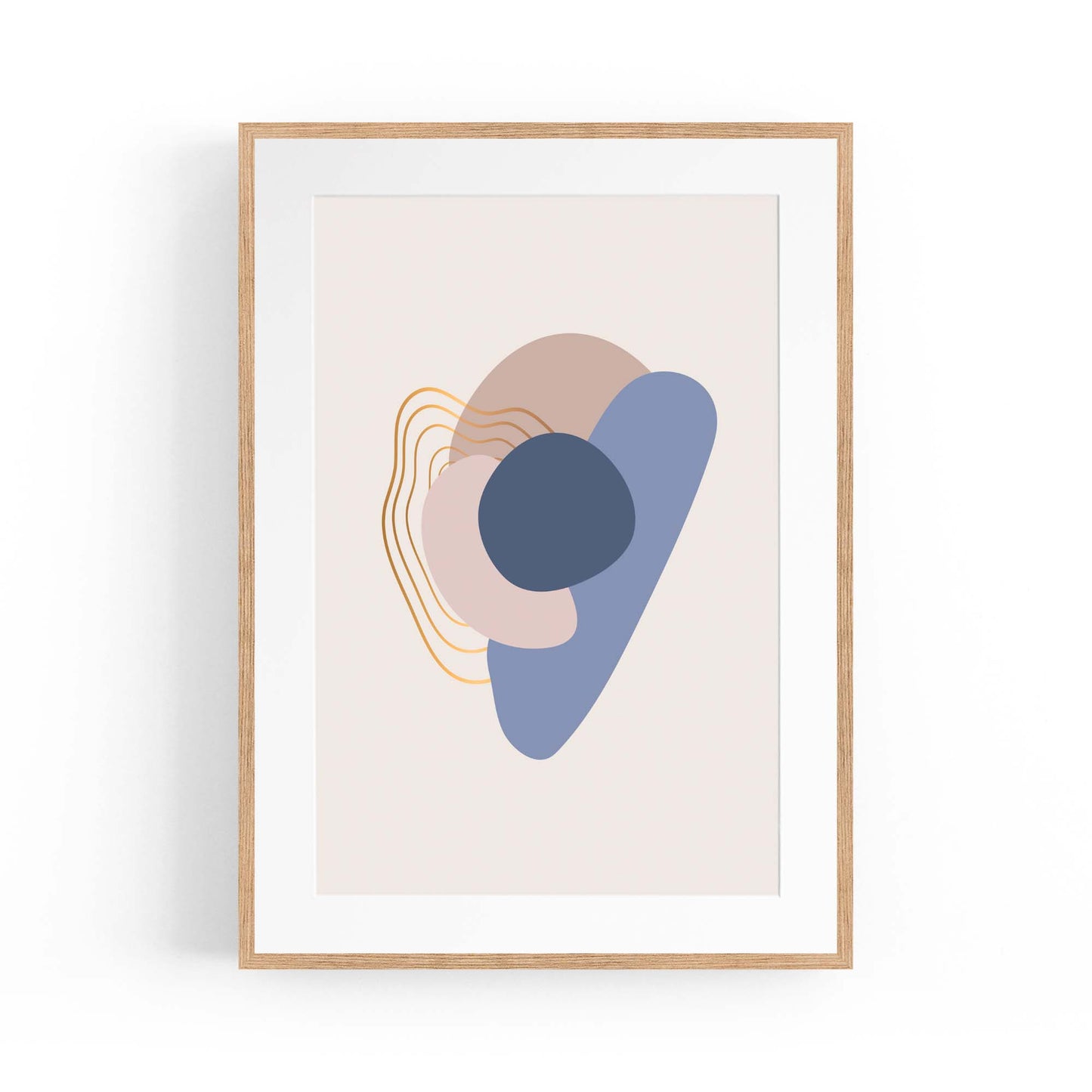 Pale Abstract Shapes Wall Art #8 - The Affordable Art Company