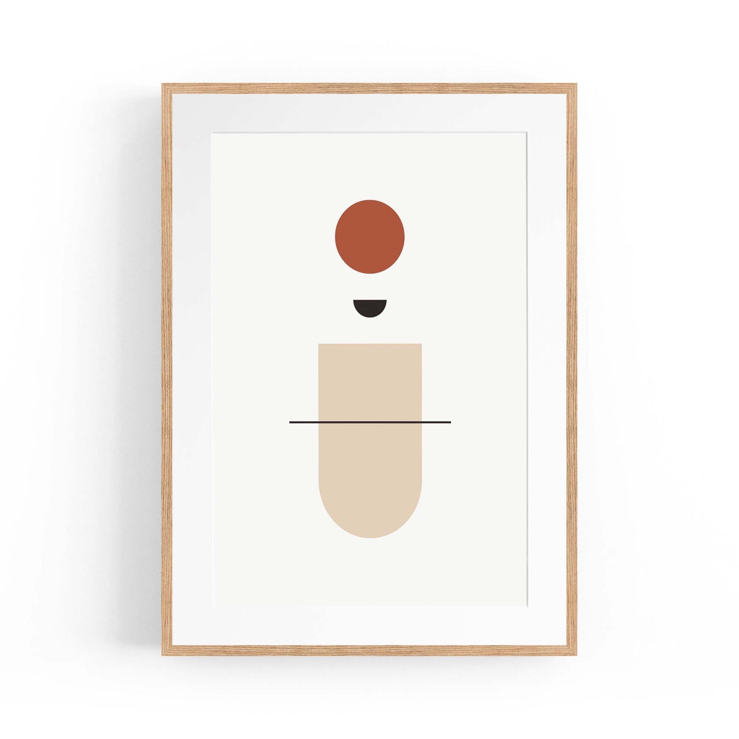 Minimal Pastel Abstract Retro Shapes Wall Art #1 - The Affordable Art Company