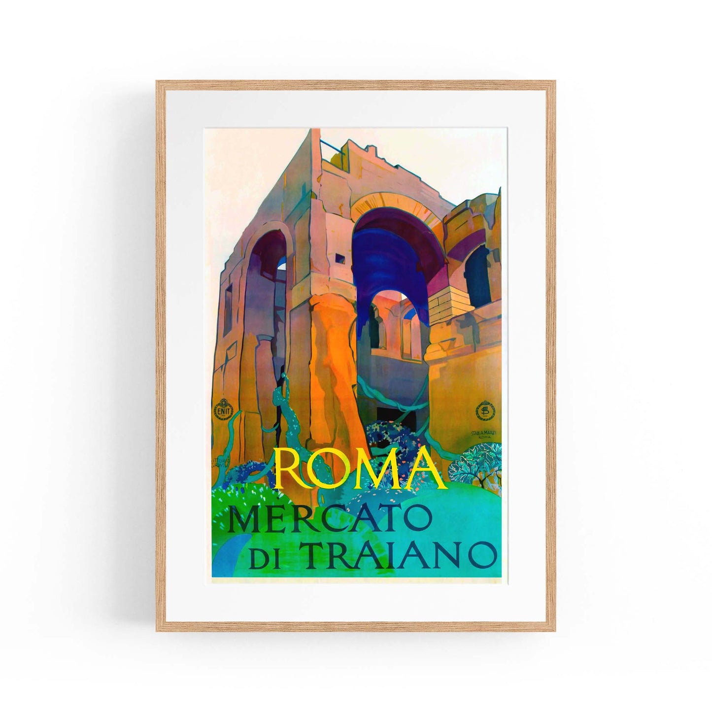 Rome, Italy Vintage Travel Advert Wall Art - The Affordable Art Company