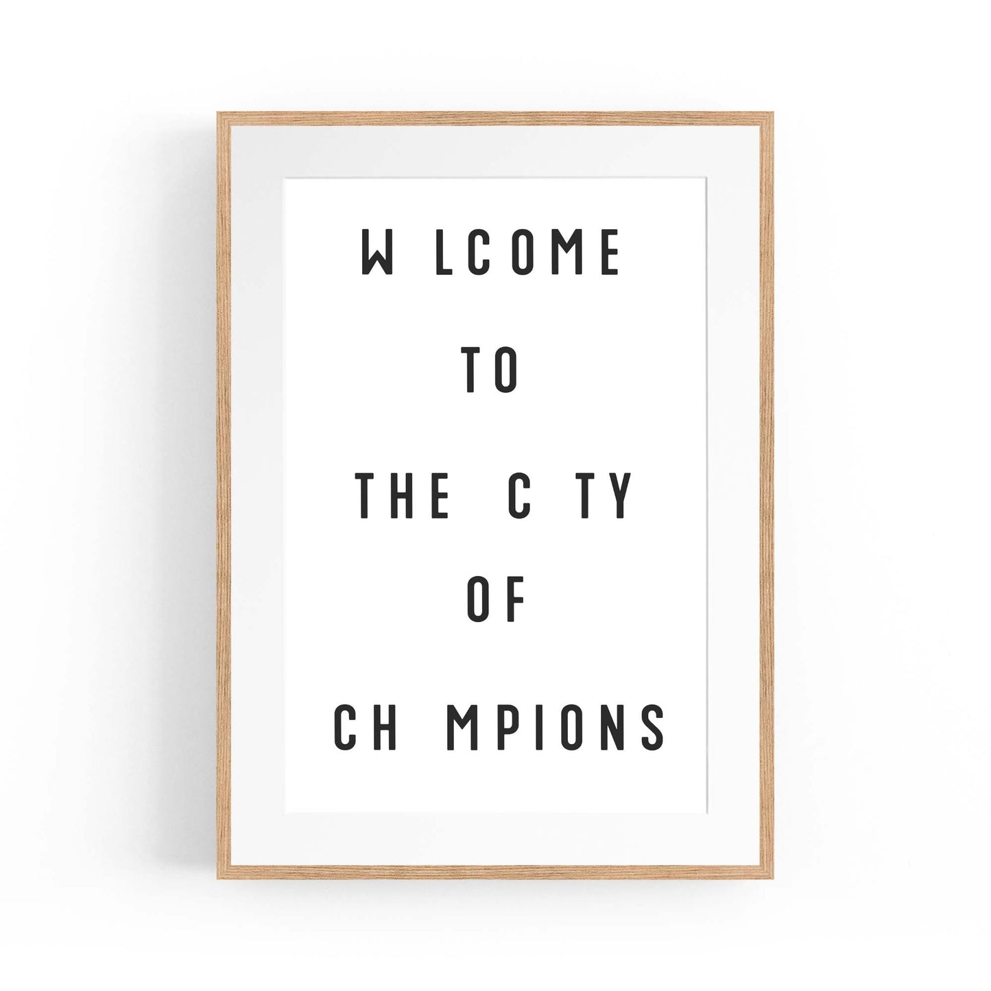 City of Champions Minimal Travel Trendy Wall Art - The Affordable Art Company