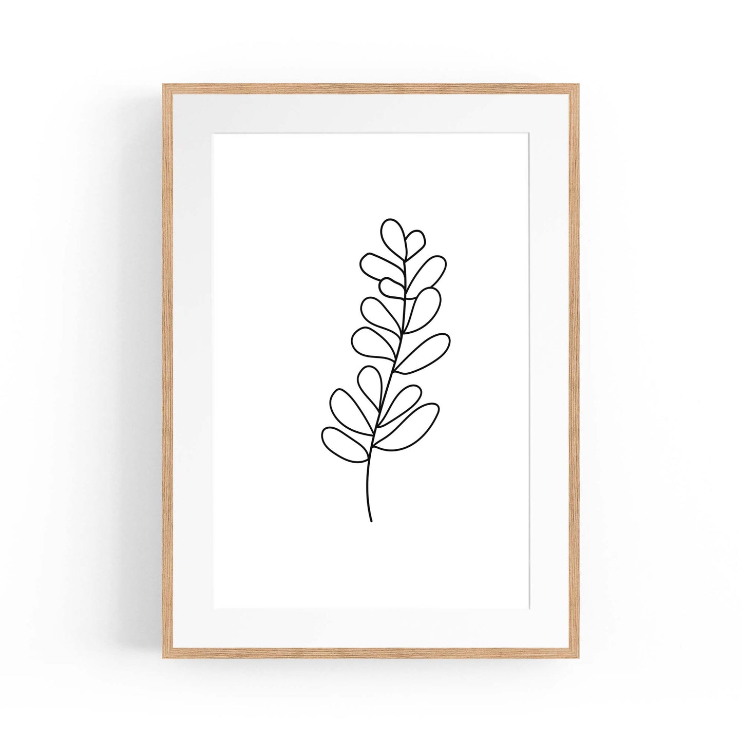 Minimal Branch Line Drawing Plant Nature Wall Art #2 - The Affordable Art Company