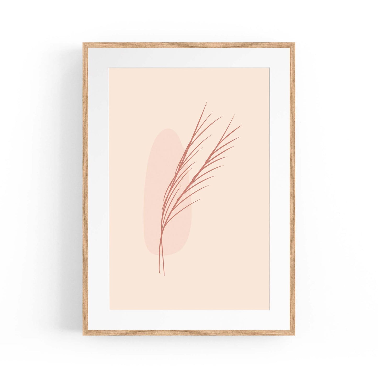 Minimal Branch Retro Pink & Pastel Wall Art - The Affordable Art Company