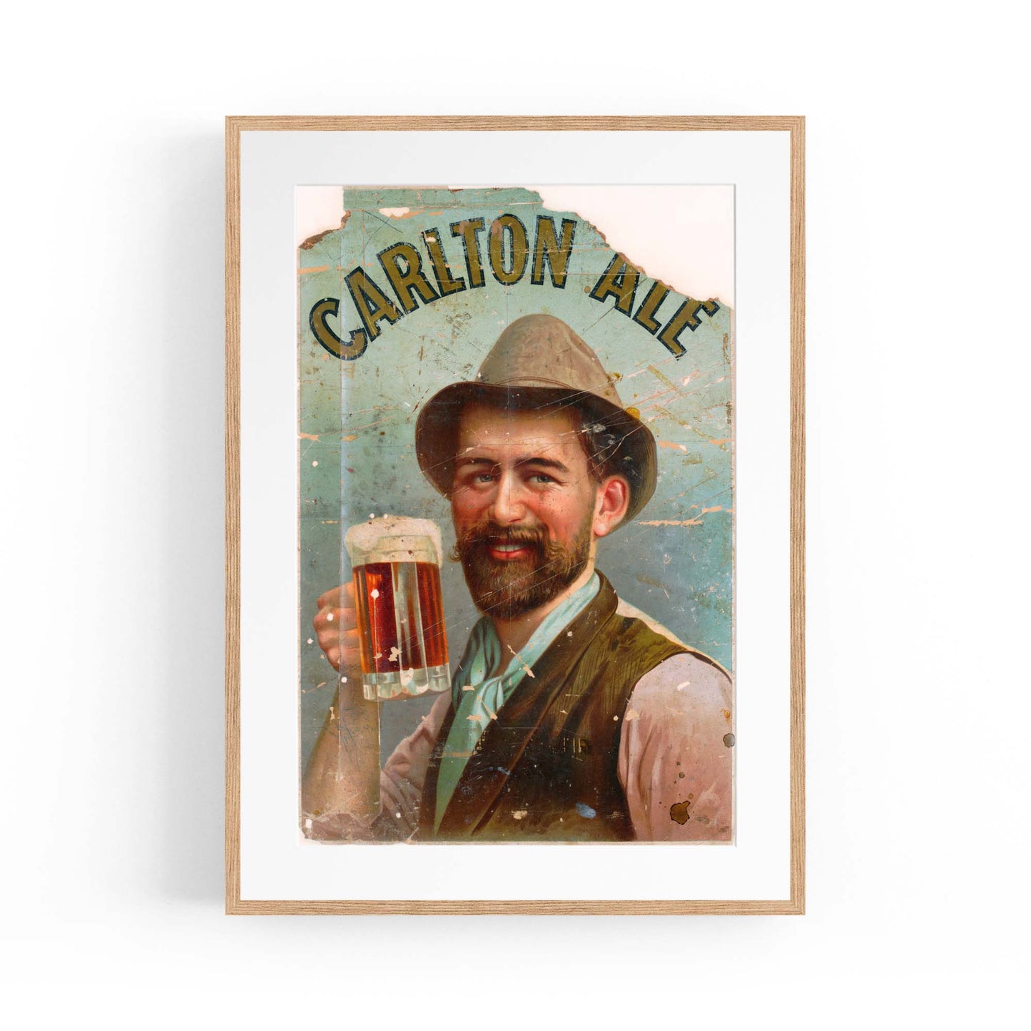 Vintage Carlton Draught Advert Wall Art - The Affordable Art Company