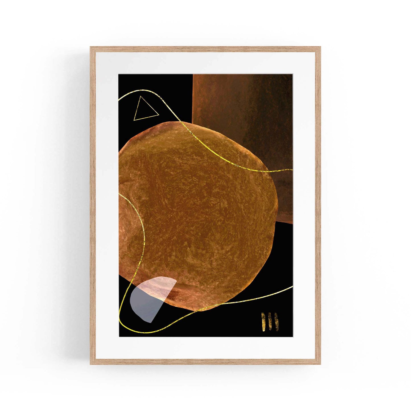 Dark Minimal Abstract Modern Painting Wall Art #2 - The Affordable Art Company
