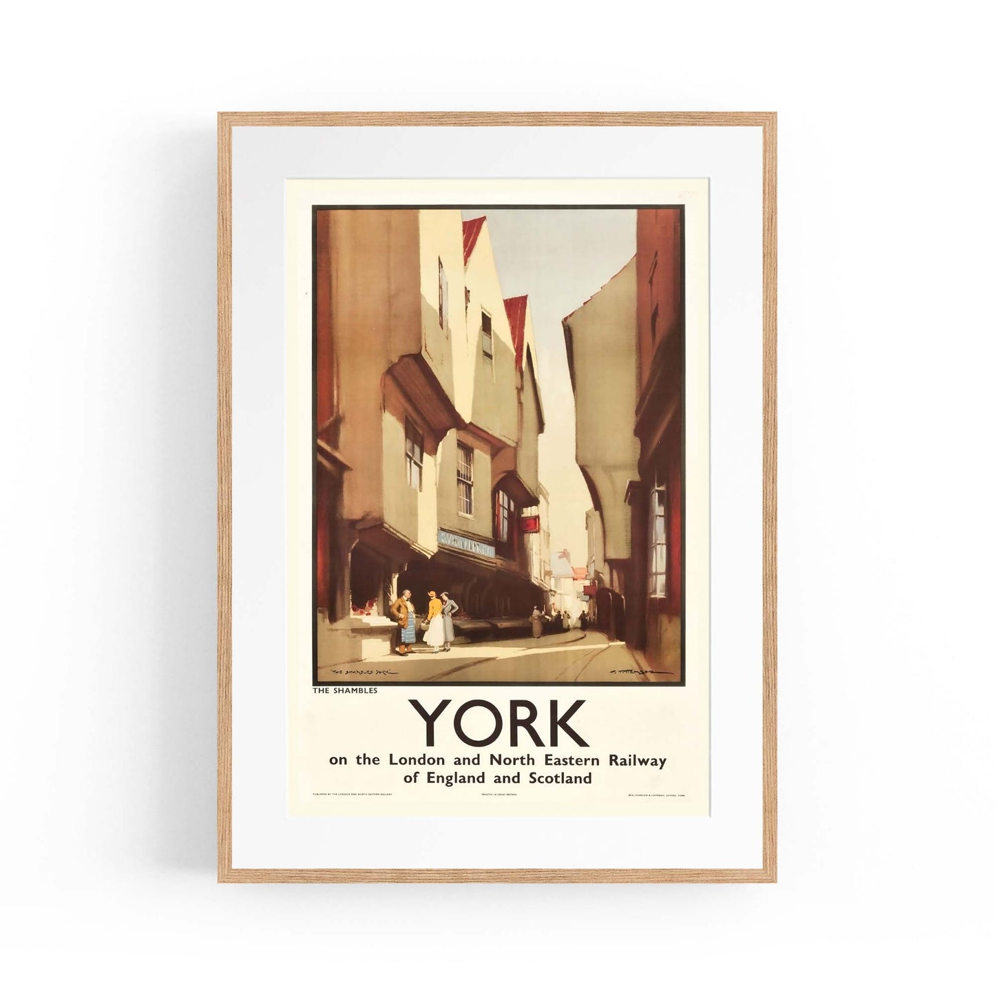 The Shambles York Vintage Travel Advert Wall Art - The Affordable Art Company