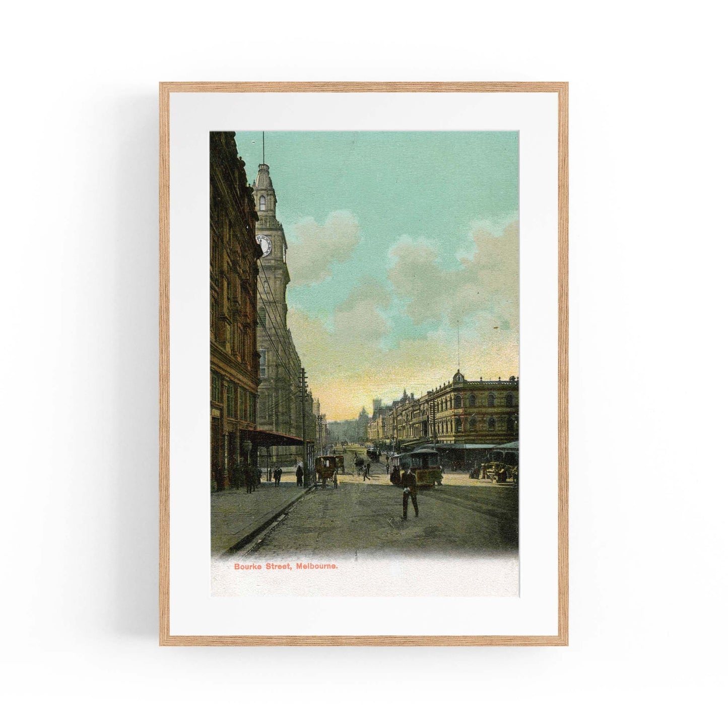 Bourke St, Melbourne Vintage Photograph Wall Art - The Affordable Art Company