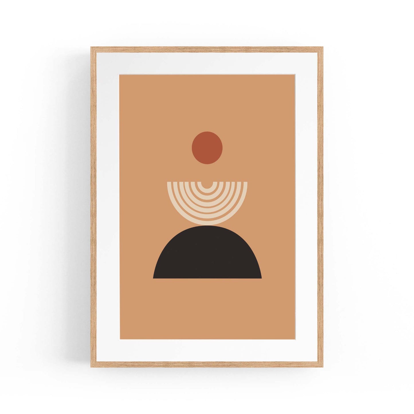 Minimal Pastel Abstract Retro Shapes Wall Art #2 - The Affordable Art Company