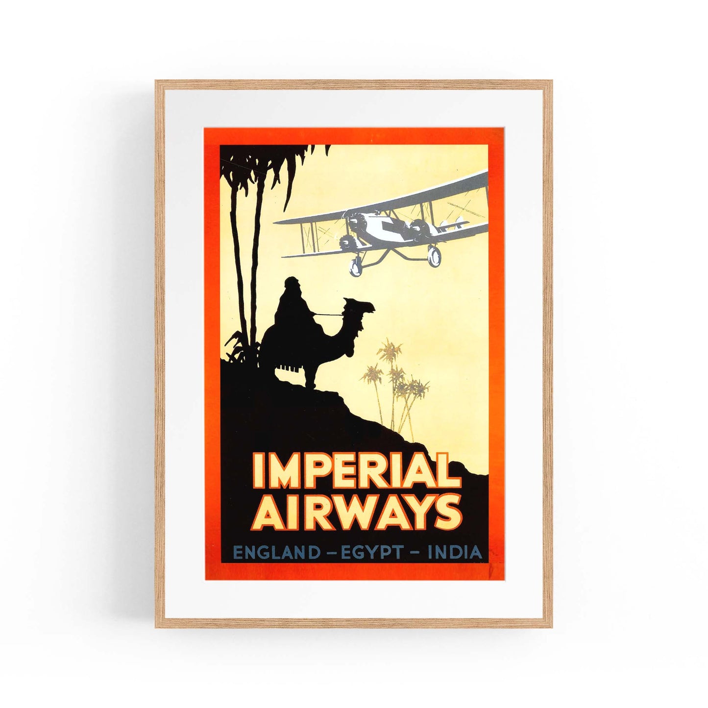 Imperial Airways Vintage Travel Advert Wall Art - The Affordable Art Company