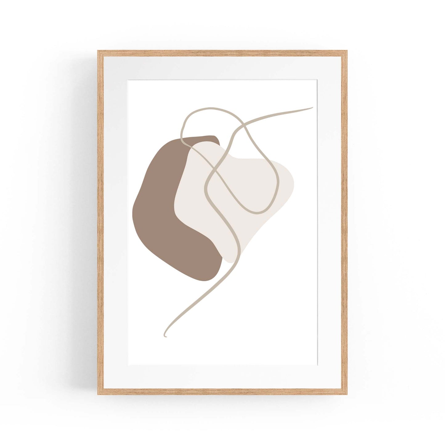 Minimal Black & White Shapes Abstract Wall Art #8 - The Affordable Art Company