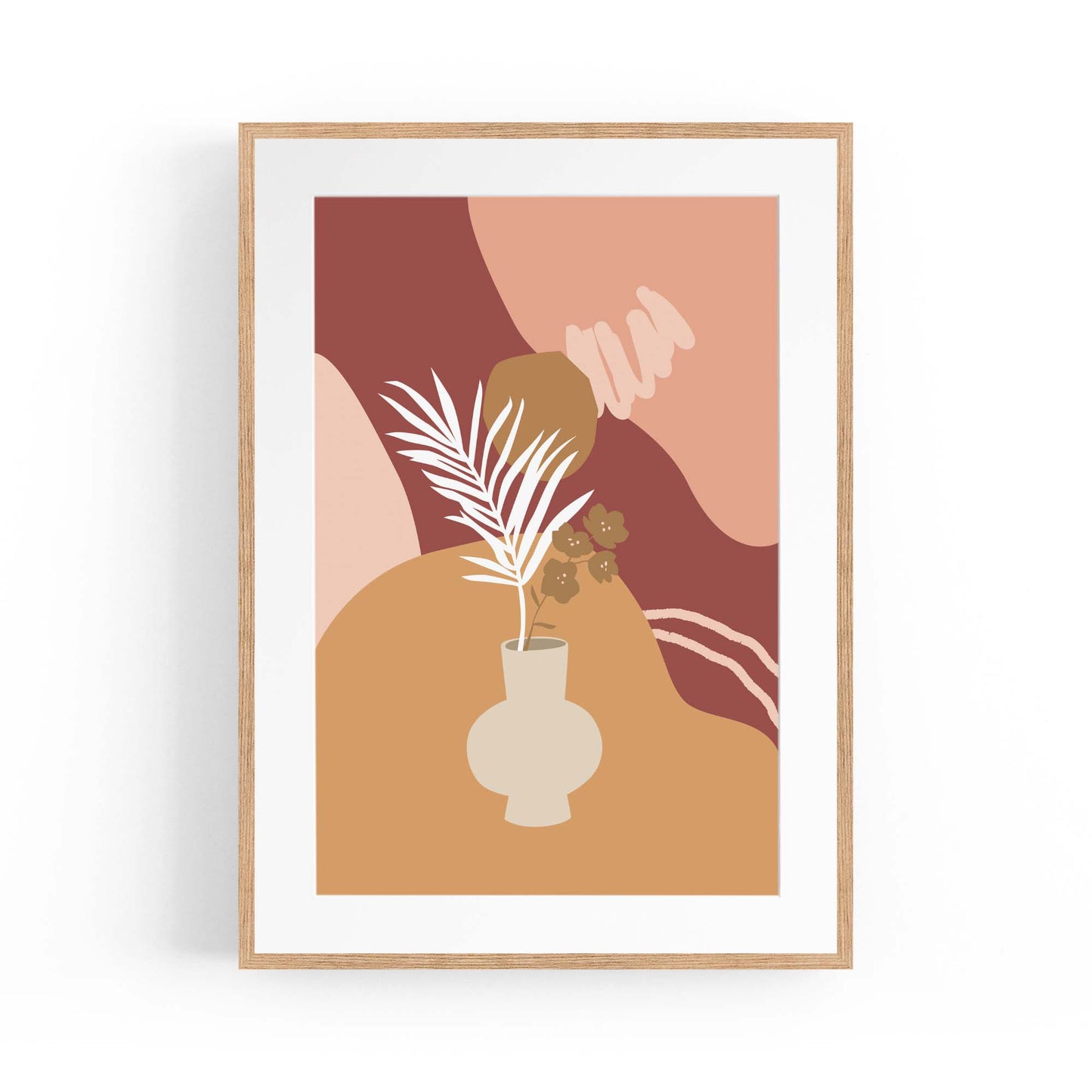 Abstract House Plant Minimal Living Room Wall Art #38 - The Affordable Art Company