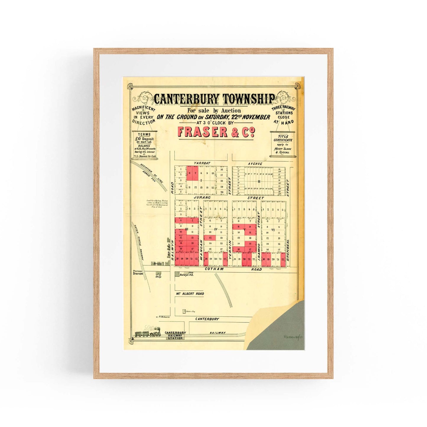 Canterbury Melborune Vintage Real Estate Advert Art #1 - The Affordable Art Company