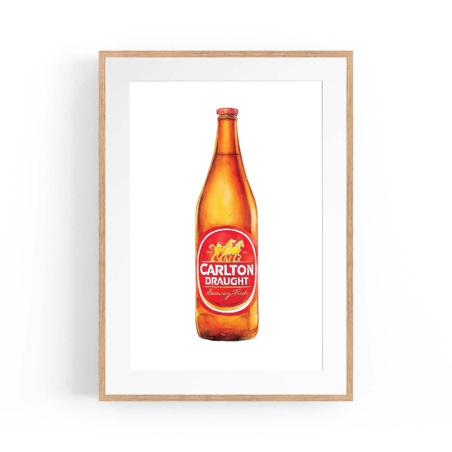 Carlton Draught Longneck Beer Wall Art - The Affordable Art Company