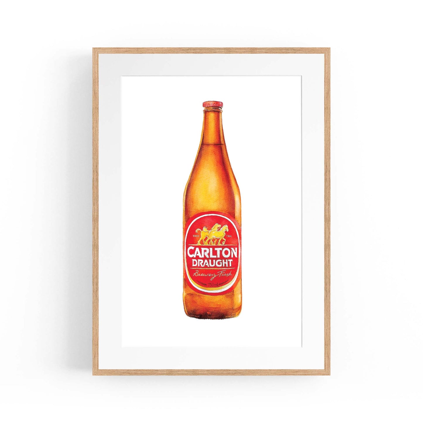 Carlton Draught Longneck Beer  Wall Art - The Affordable Art Company