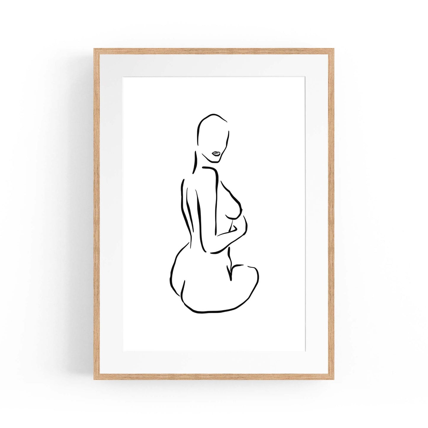 Nude Female Form Fashion Minimal Wall Art - The Affordable Art Company