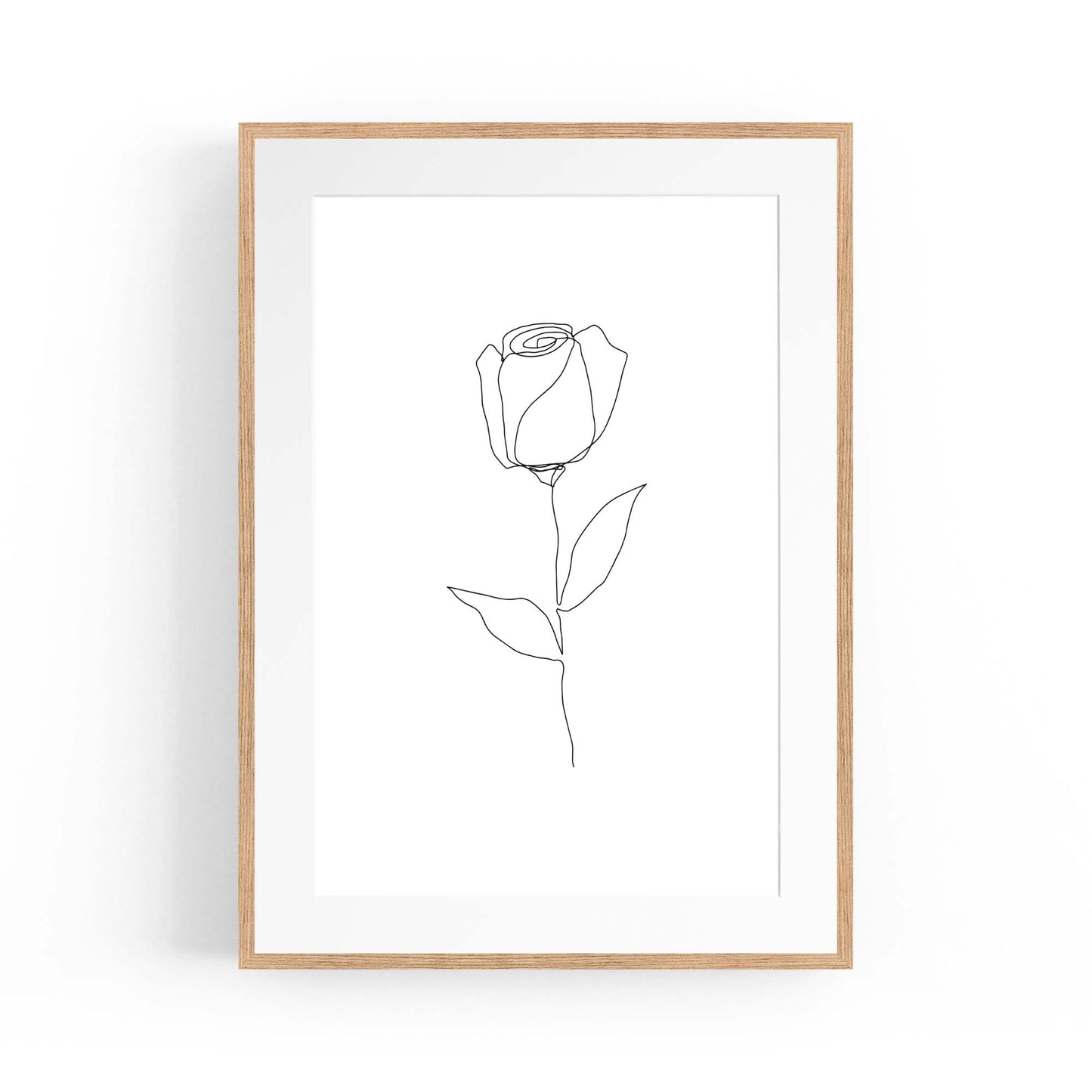 Minimal Floral Drawing Flower Abstract Wall Art #4 - The Affordable Art Company
