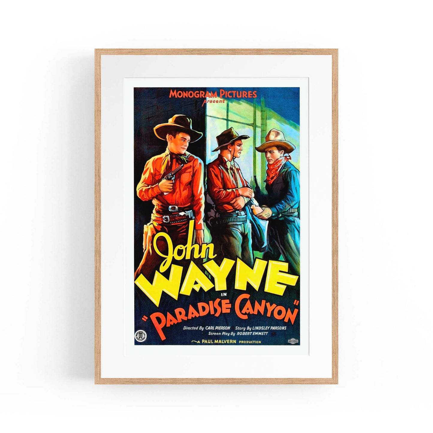 John Wayne Vintage Movie Advert Wall Art - The Affordable Art Company