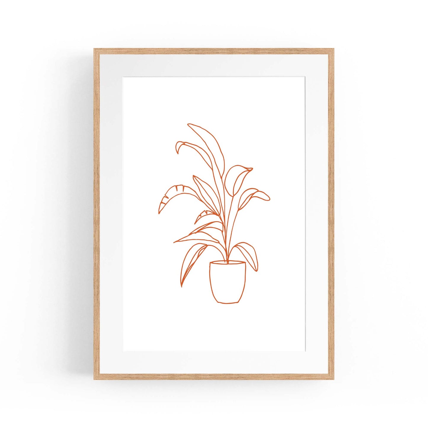 Abstract House Plant Minimal Living Room Wall Art #24 - The Affordable Art Company