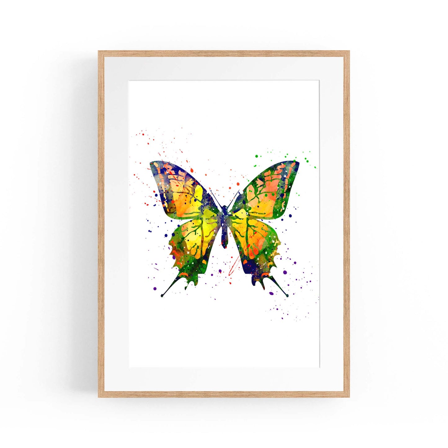 Butterfly Cute Nursery Baby Toddler Wall Art #3 - The Affordable Art Company