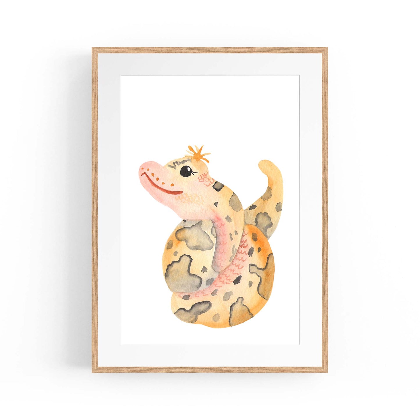 Cartoon Snake Cute Nursery Baby Animal Art - The Affordable Art Company