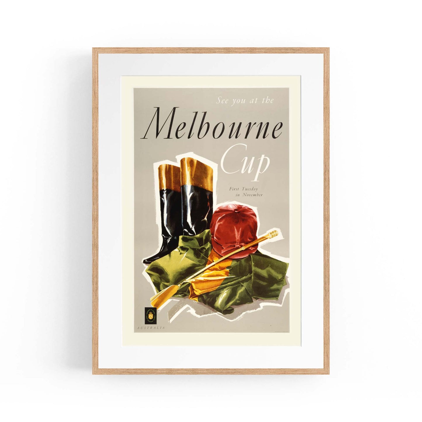 Vintage Melbourne Cup Advert Victoria Wall Art - The Affordable Art Company