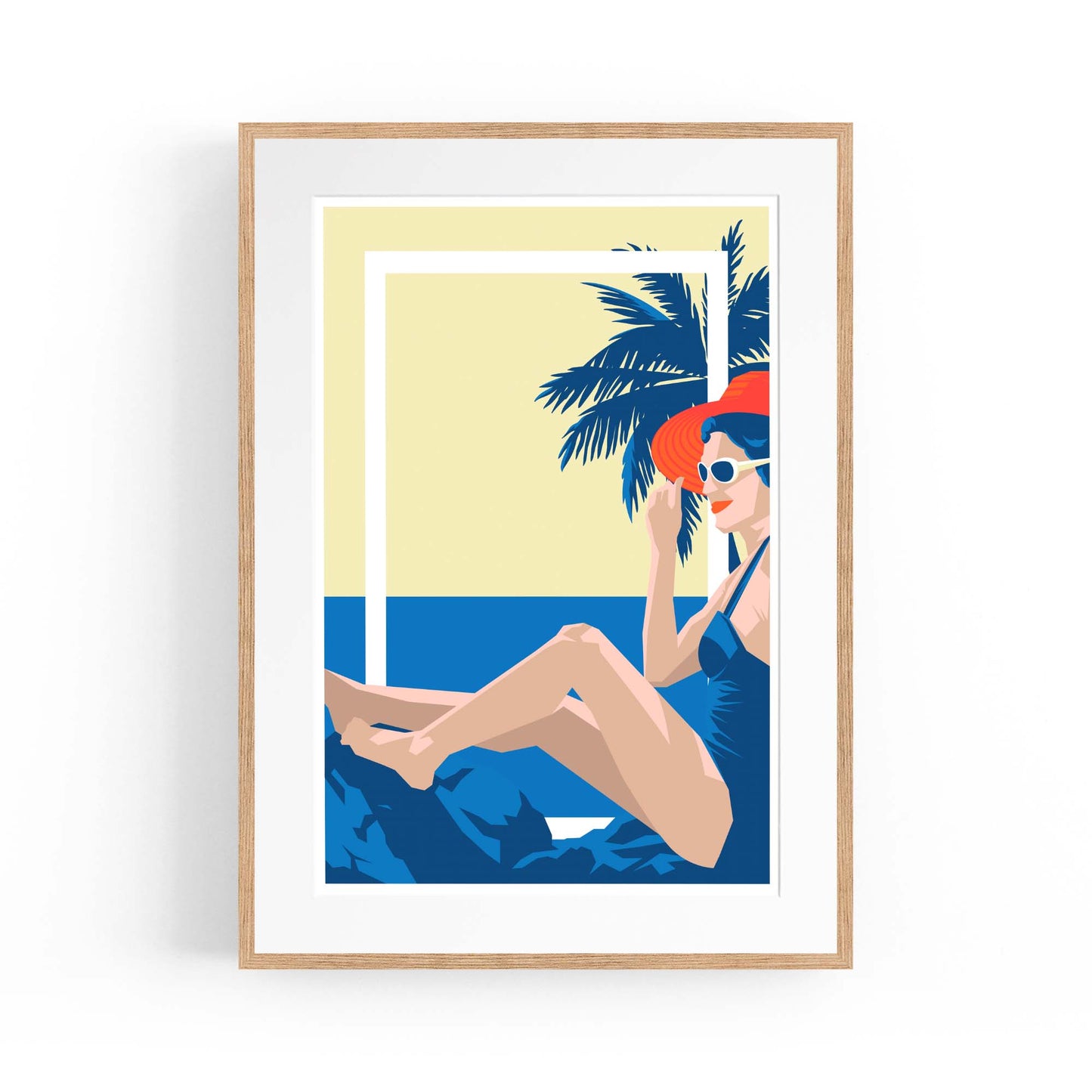 Retro Summer Beach Coastal Fashion Wall Art #3 - The Affordable Art Company