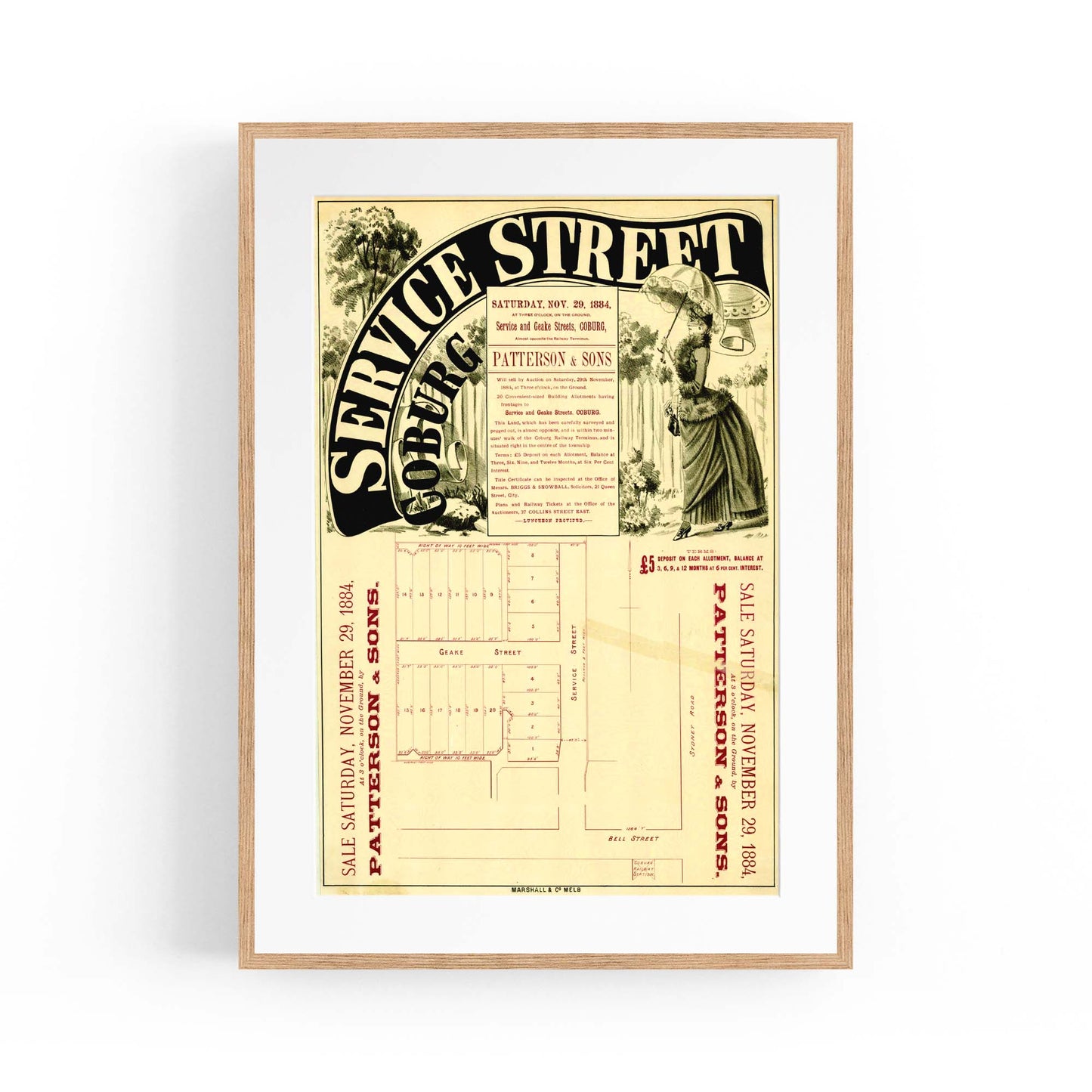 Coburg Melbourne Vintage Real Estate Advert Art #2 - The Affordable Art Company