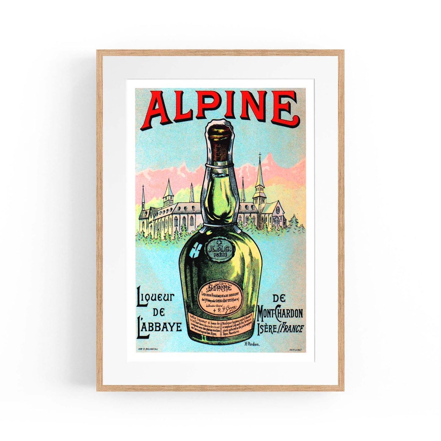 Alpine Liqueur Vintage Advert Wall Art - The Affordable Art Company