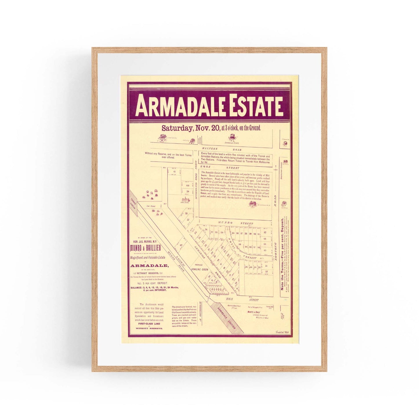 Armadale Melbourne Vintage Real Estate Advert Art #2 - The Affordable Art Company