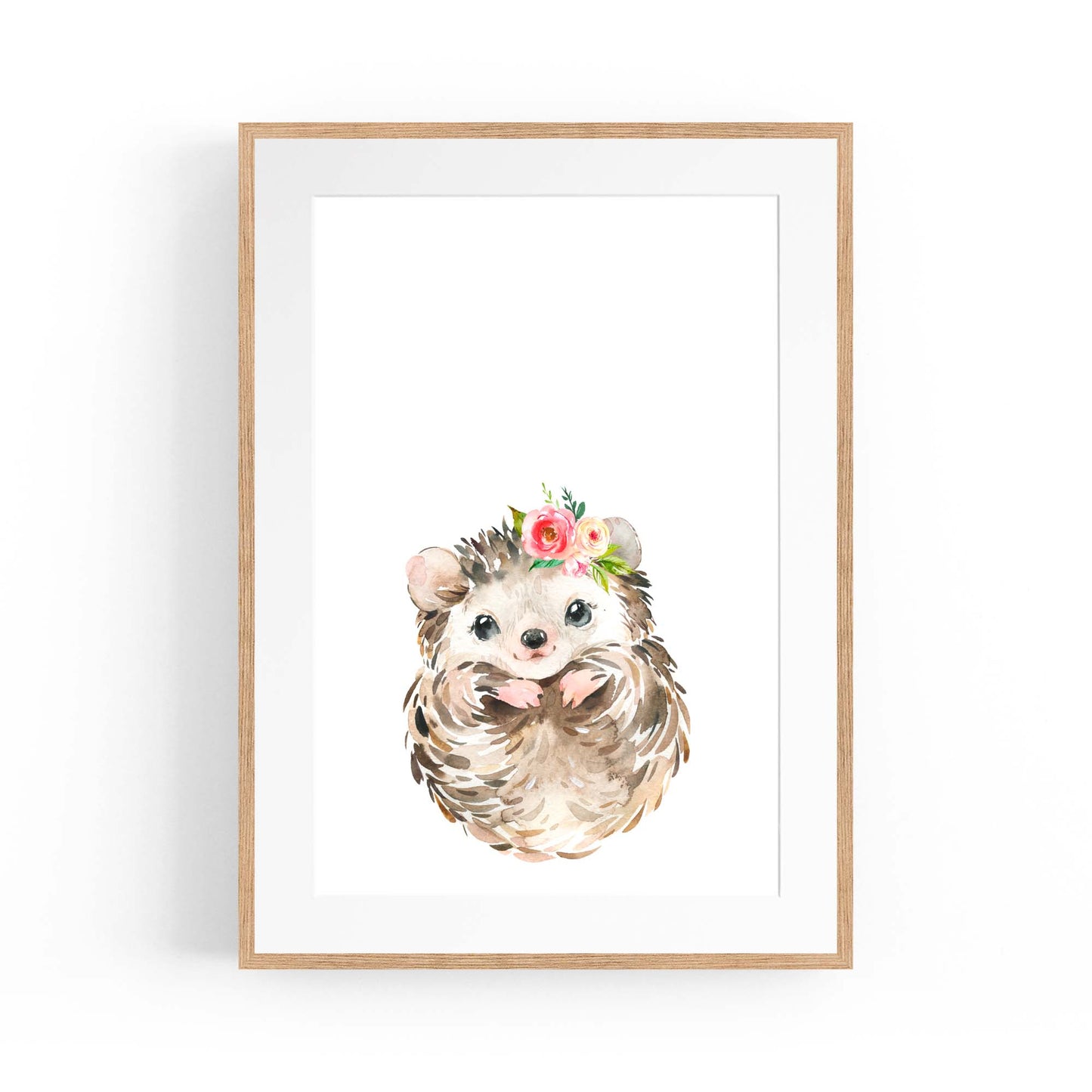 Cute Baby Hedgehog Nursery Animal Gift Wall Art - The Affordable Art Company
