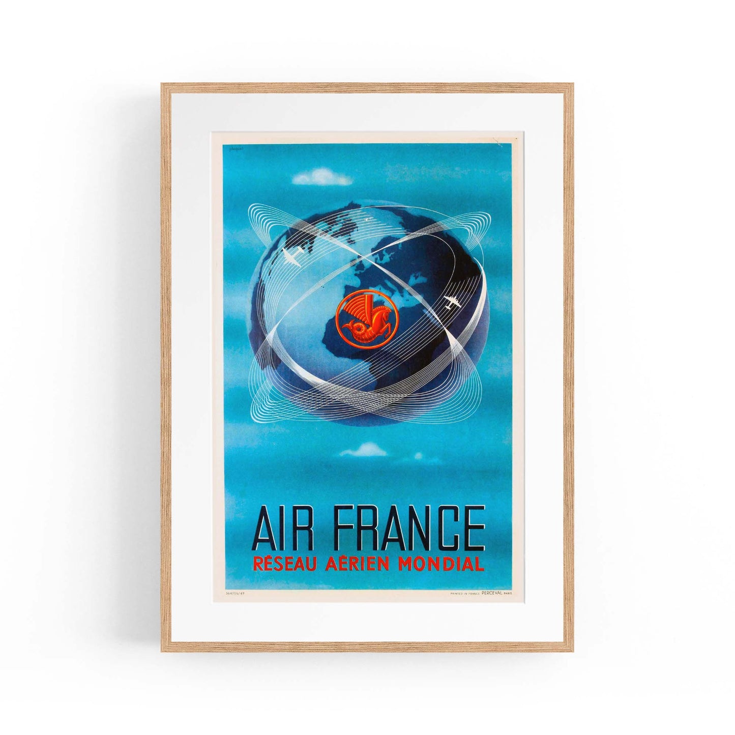 Air France - World Travel Vintage Advert Wall Art - The Affordable Art Company