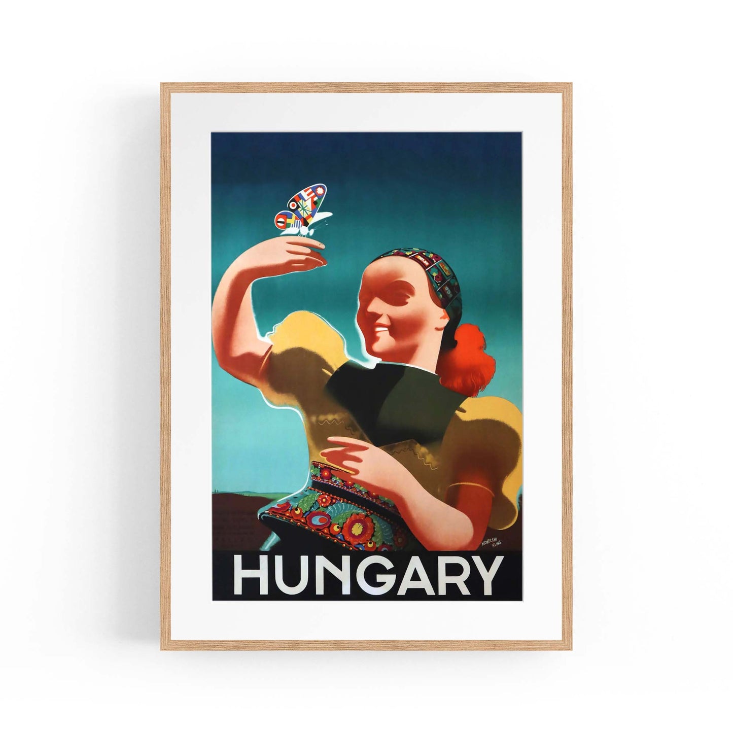 Hungary Vintage Travel Advert Wall Art - The Affordable Art Company