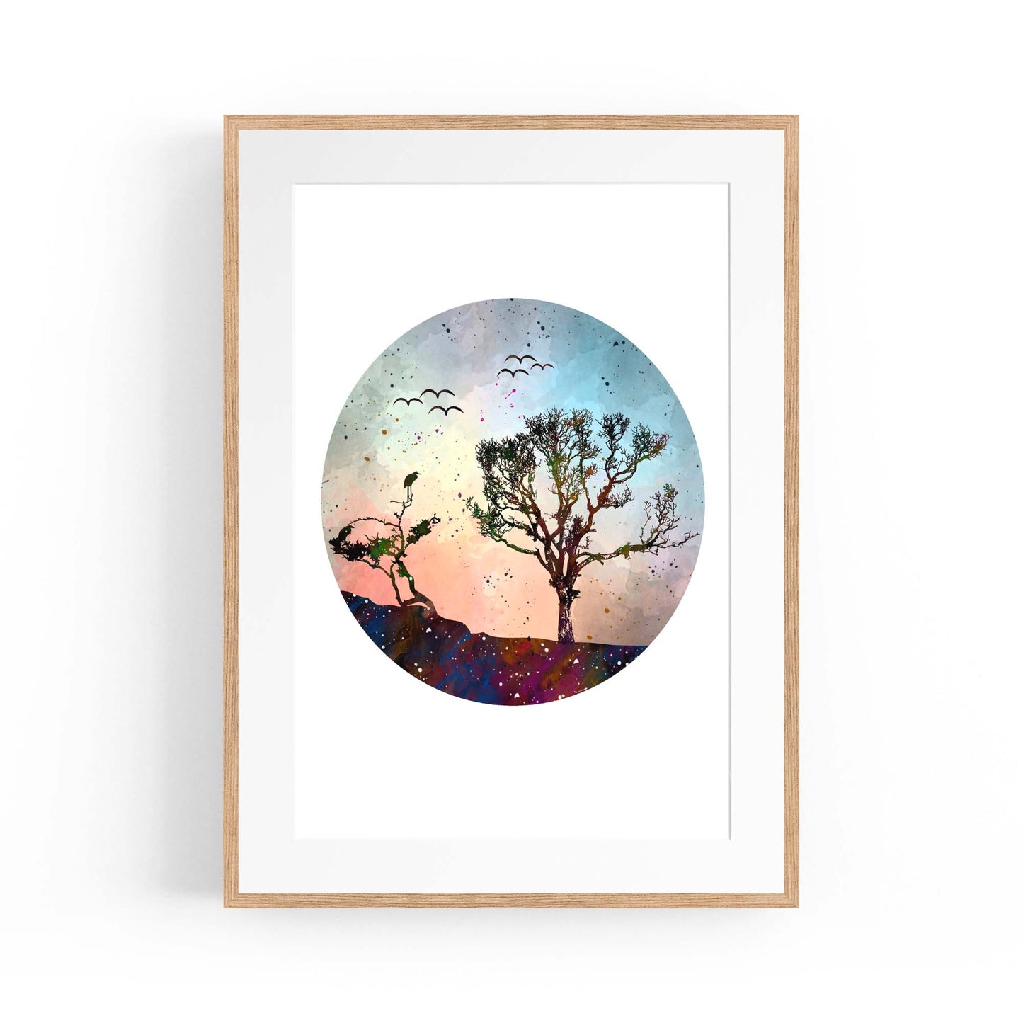 Scandi Circle Landscape Kitchen Minimal Wall Art #3 - The Affordable Art Company