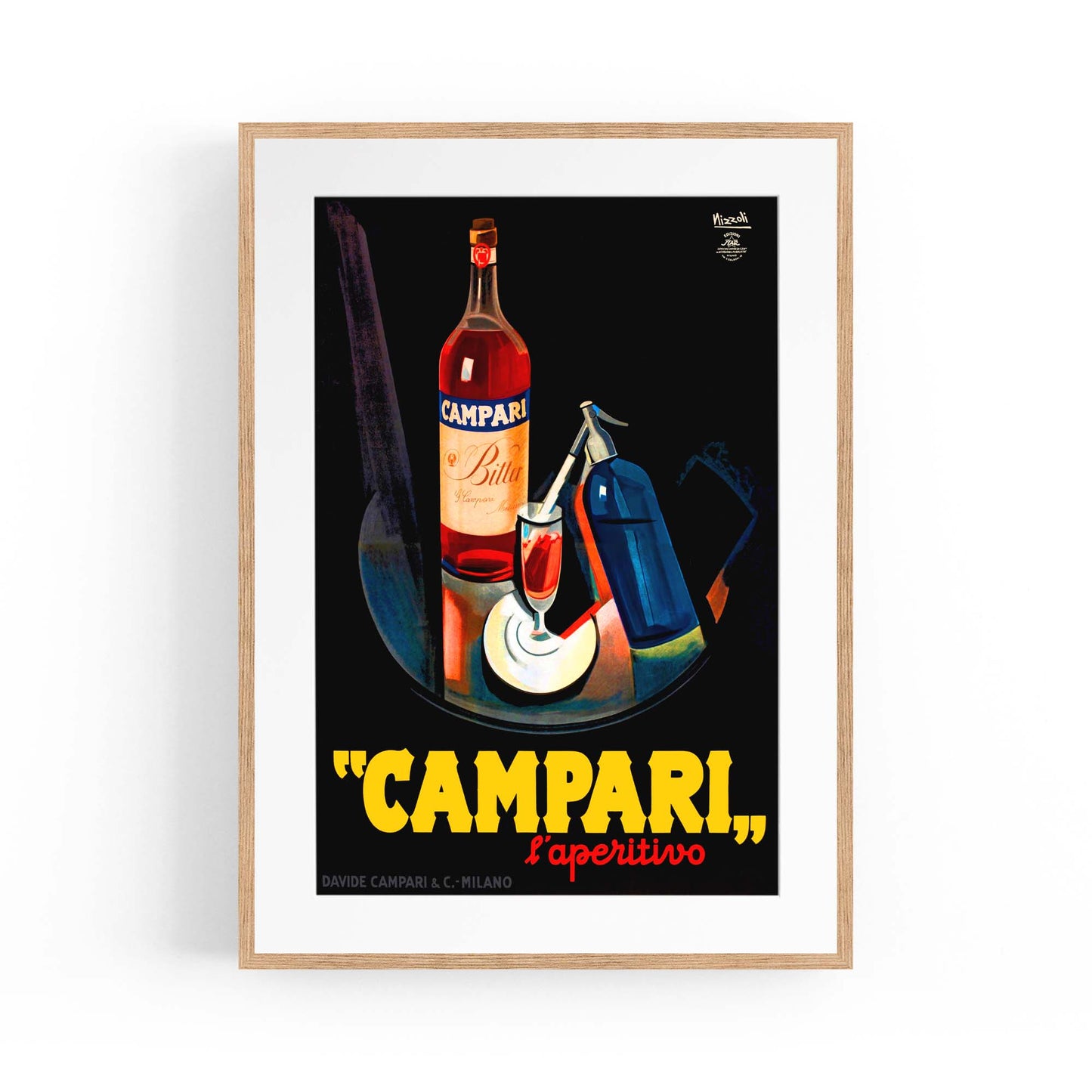 Vintage Campari Advert Italian Restaurant Wall Art #3 - The Affordable Art Company