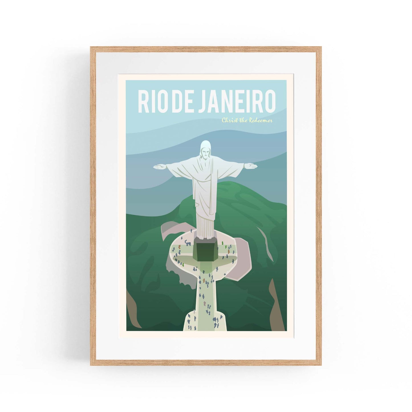 Retro Rio De Janeiro Brazil Vintage Travel Wall Art #1 - The Affordable Art Company