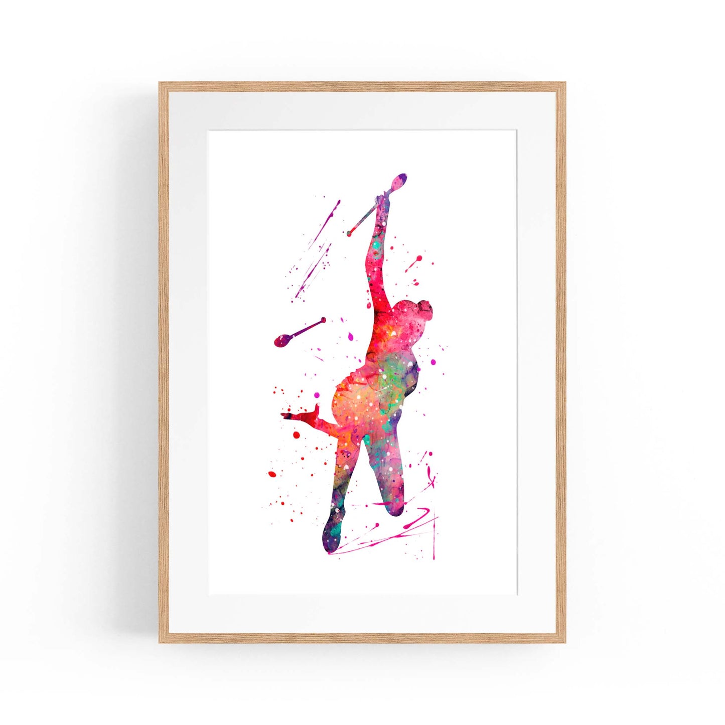 Gymnast Dance Girls Bedroom Gymnastics Wall Art #4 - The Affordable Art Company