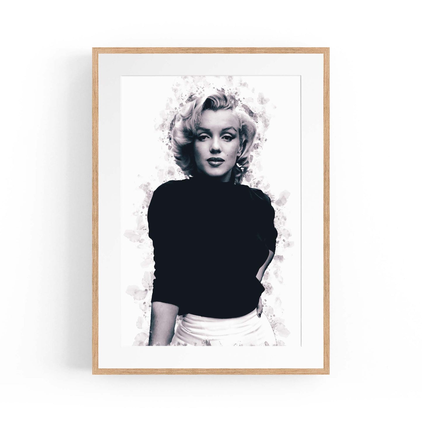 Marilyn Monroe Minimal Black Ink Fashion Wall Art #1 - The Affordable Art Company