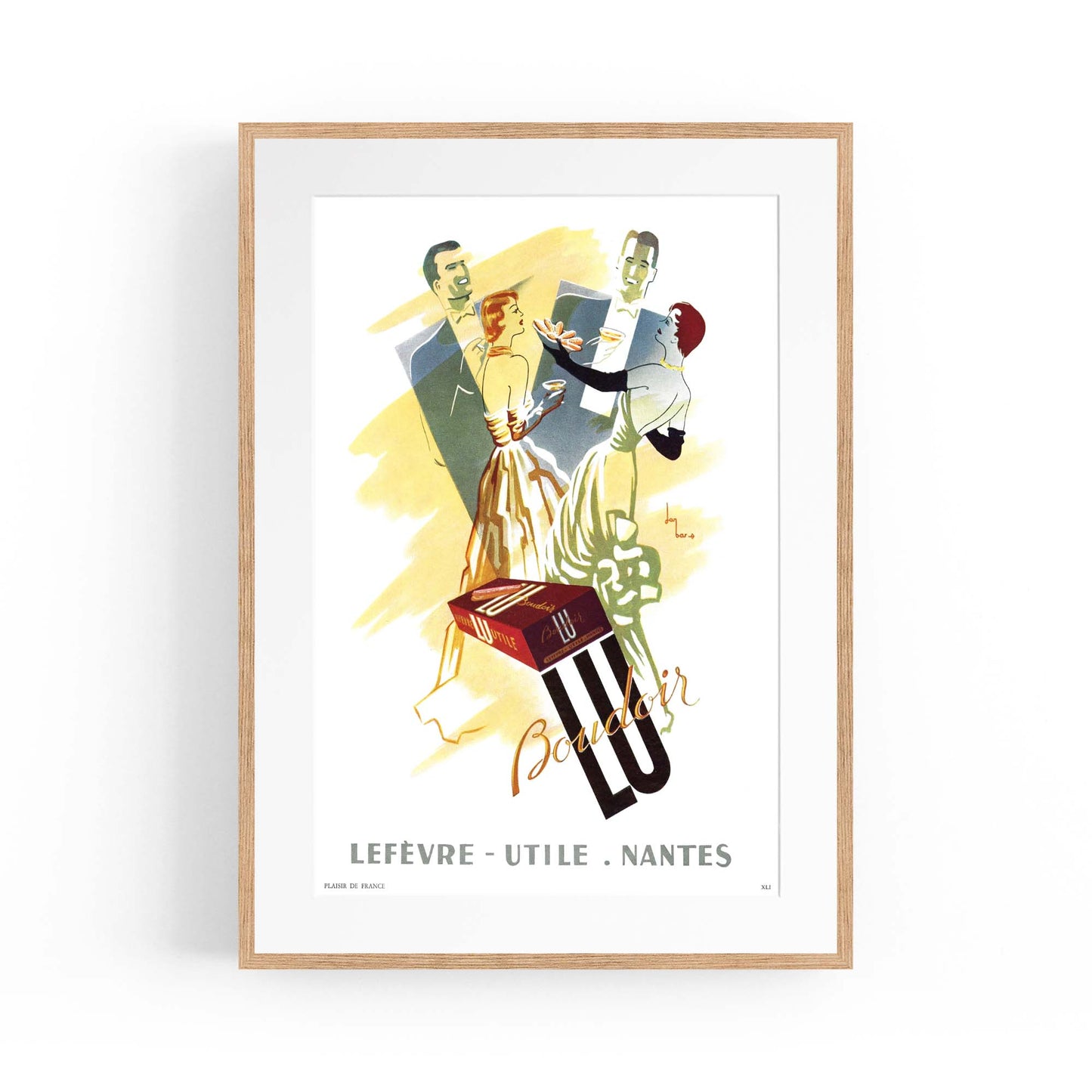 Boudoir Lu Biscuit Vintage Advert Wall Art - The Affordable Art Company