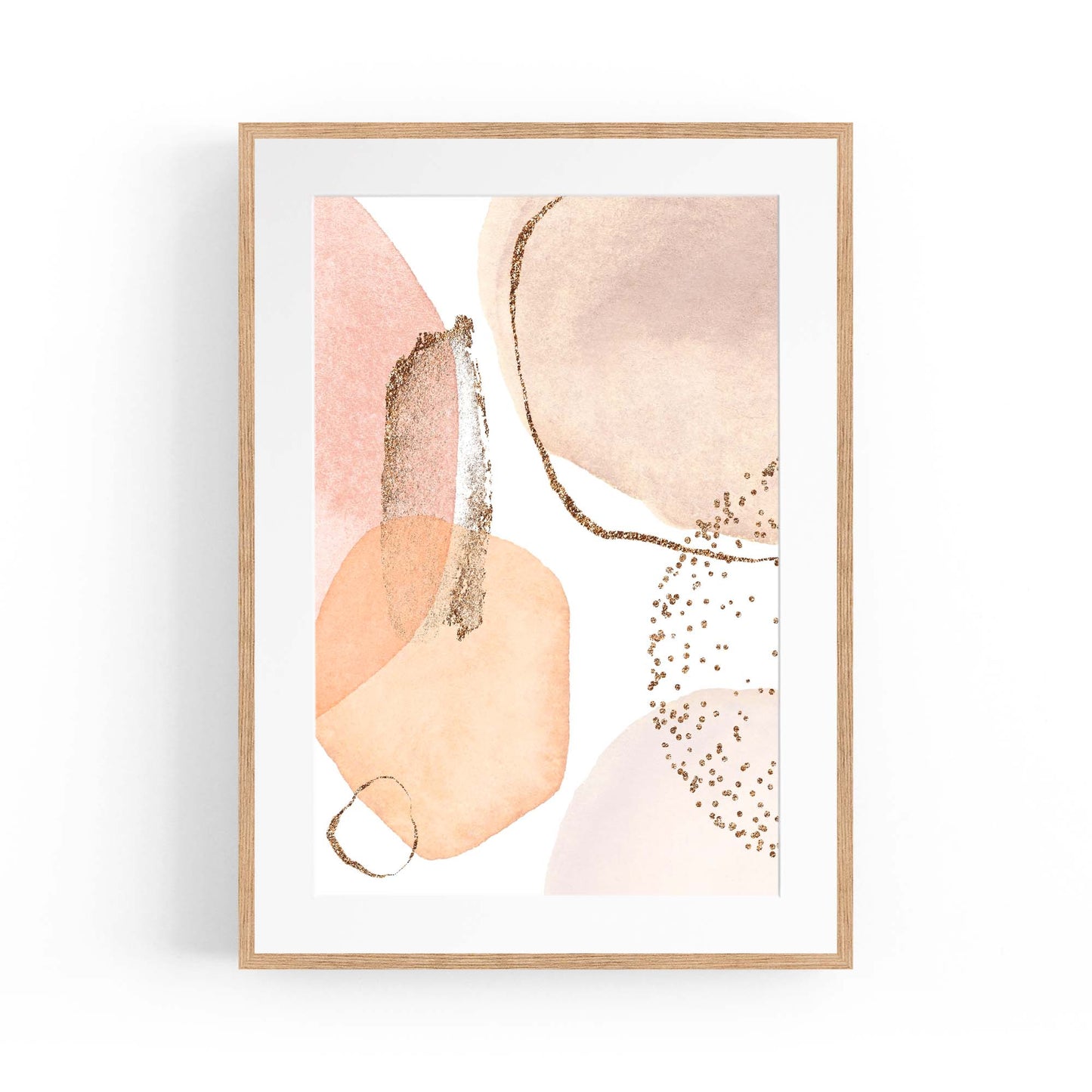 Abstract Modern Watercolour Shapes Painting Wall Art #9 - The Affordable Art Company